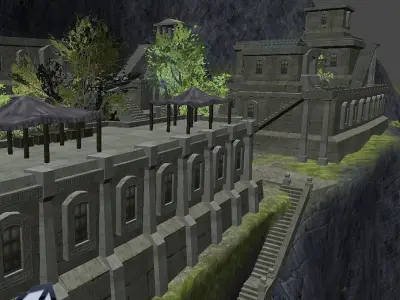 Island Sarrasa Game Level Low-poly 3D model