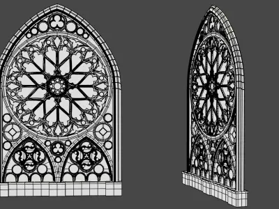 Stained  Glass Windows 3D model