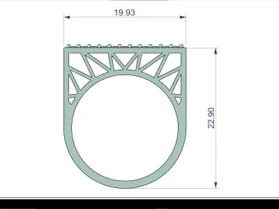 Beautiful and light minimal ring Free 3D print model