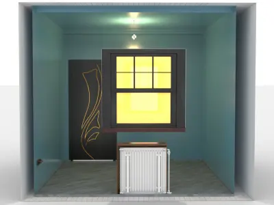 Bedroom Type 1 Interior Design without Furnitures 3D model