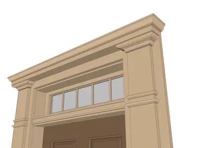 Entrance classic door 3D model buy