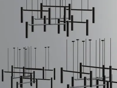 Modern Ceiling Led Pendant Chandelier 3D model
