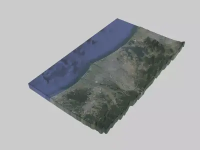 Hamamatsu City Low-poly 3D model