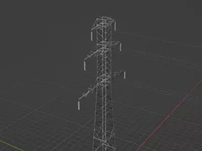 High Pole Power 3D 3D model