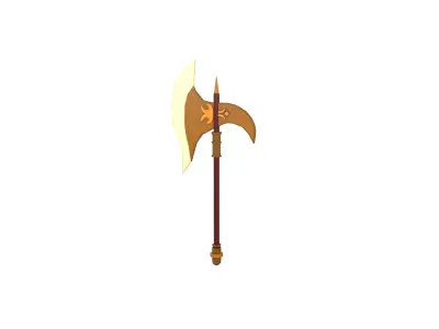 Low Poly Axe 012 Low-poly 3D model