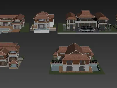 Resort Buildings Design 3D model