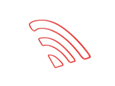 Neon Wifi Symbol v1 006 Low-poly 3D model