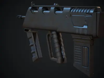 Sci Fi Rifle Low-poly 3D model get