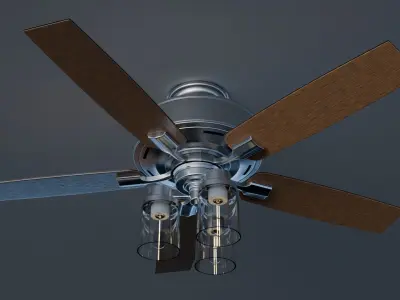 Architectural Ceiling Fan - 5 Blade 3D model