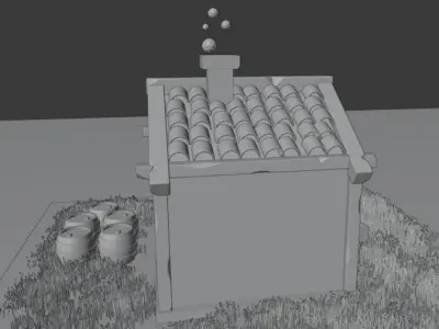 Small house Low-poly 3D model get