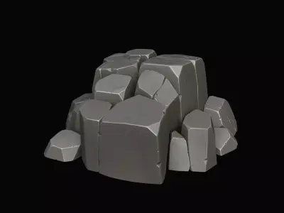 Stylized pack Mine 3D model