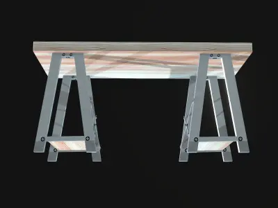 Gaming Props - Writing Desk Low-poly 3D model