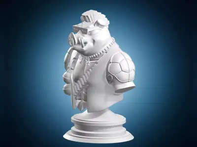 Teenage Mutant Ninja Turtles Bust 3D print model