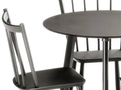 Copenhague Deux CPH 220 Table and J41 Chair by Hay 3D model