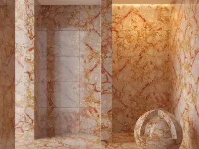 Marble wall 16 3D model