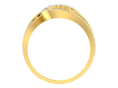 Light Weight Gold Diamond Rings-R-4121 3D print model