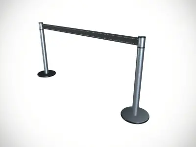 Steel Barricade Low-poly 3D model