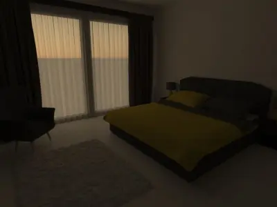Modern bedroom 3D model