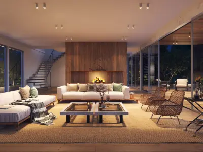 Archinteriors vol 62 - day and night scenes of modern apartments 3D model