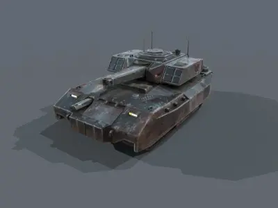 Next Generation Tank Armored Vehicle Robot Low-poly 3D model