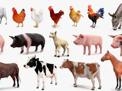  Farm Animals Big Collection 4 
