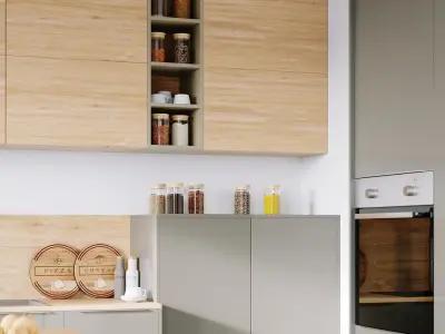 Kitchen Nolte Corona 19Q   Legno 59C corona PBR 3D model