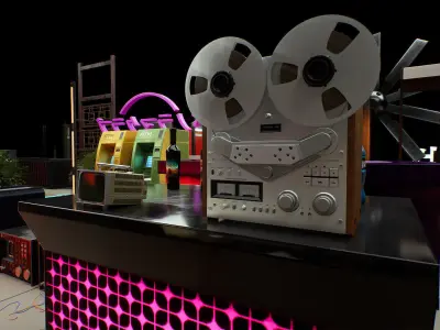 Interior Props Set 01 Low-poly 3D model