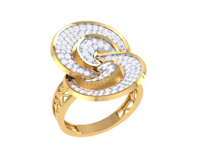 Women Ring  Render 3dm STL OBJ FBX Details 3D print model 305