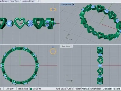 heart ring Free 3D print model