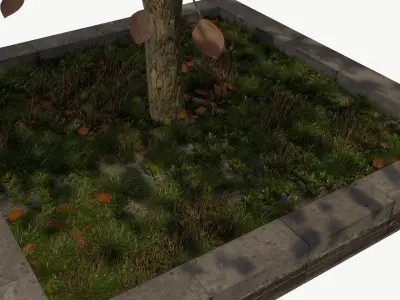 URBAN Autumn TREE Free 3D model