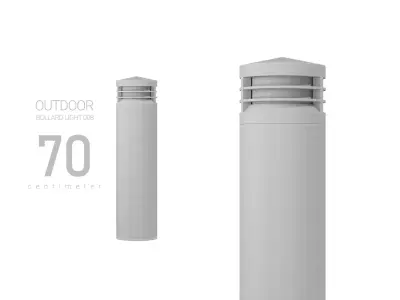 Modern Outdoor Bollar Light 3D model