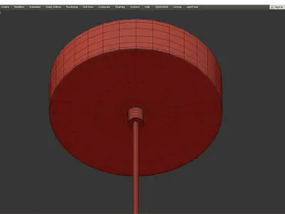 JOLLY modern pendant light with glass shade Low-poly 3D model