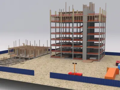 Under construction building 2 3D model