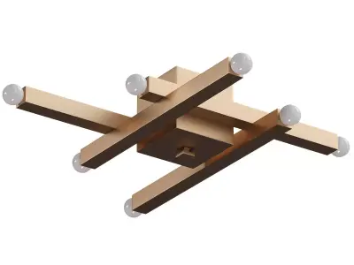 Peary 8 Light Flush Mount 3D model