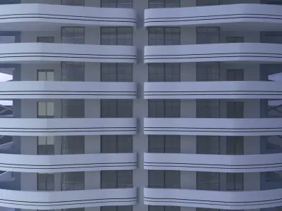 Residential Building Low-poly 3D model