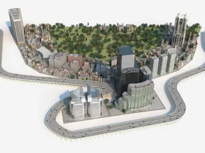 city scene model 3D model