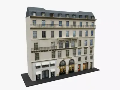 Typical Parisian Apartment 3d Building 05 3D model