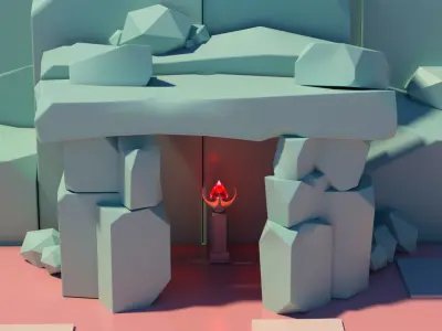 Island castle Free 3D model