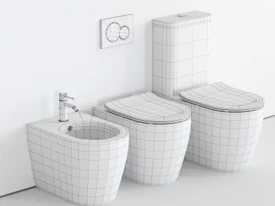 Scarabeo Ceramiche Moon WC Low-poly 3D model