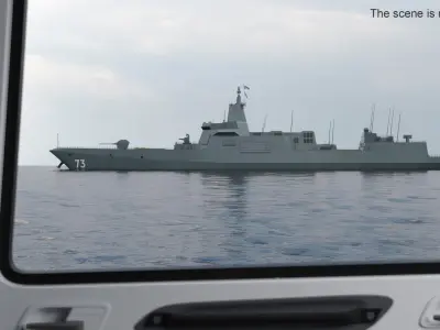  Modern Naval Destroyer Ship 