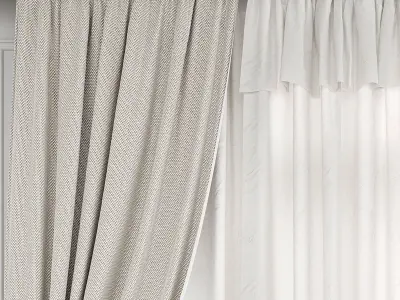 Curtain Set 494C 3D model