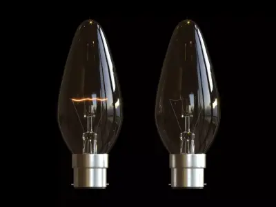 Candle Bulb Low-poly 3D model