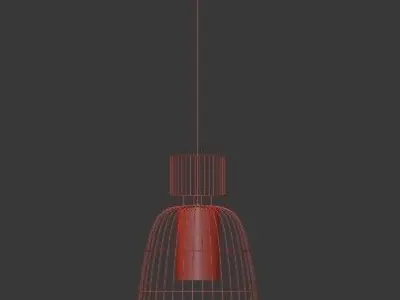 Untitled apollo pendant light in gold 3D model