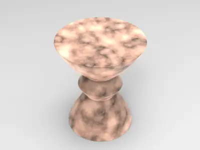 Castle Stool Low-poly 3D model