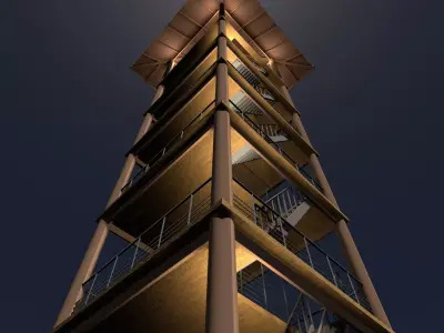 Tropical tower 26A05 3D model