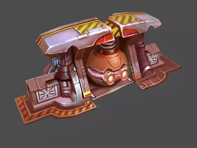 Wall Fortress - Flame Type 03 3D model