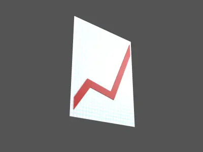 Chart Increasing Emoji v1 001 Low-poly 3D model