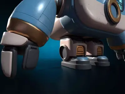 Cute Robot 3D model 6