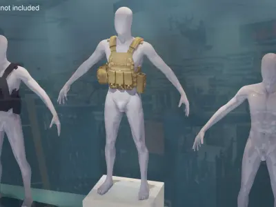  Coyote Brown Tactical Vest on Mannequin 