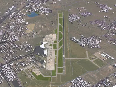 Taiyuan - 3D Airport Model Low-poly 3D model